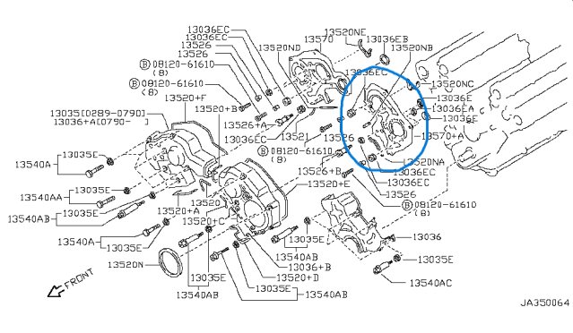 Timing Cover Backing Plate RHS - 300ZX Z32